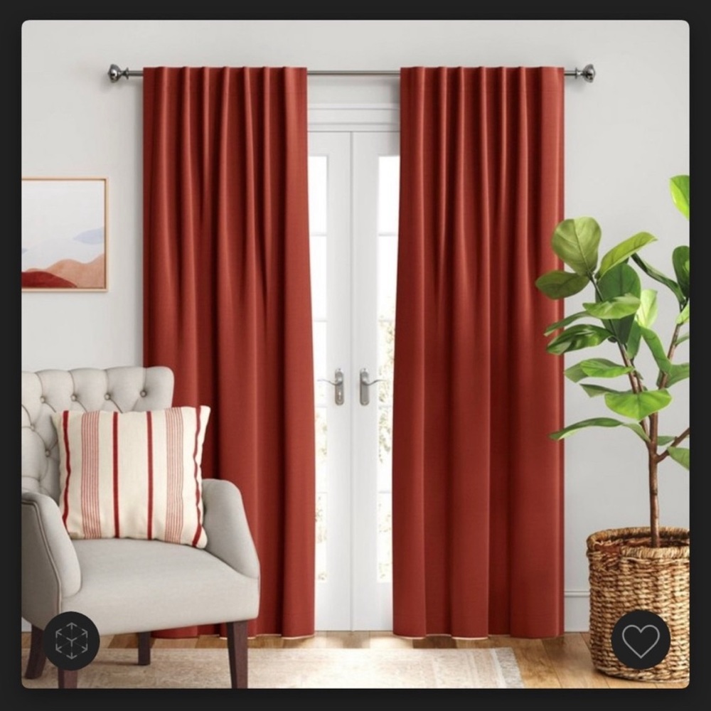 Blackout Velvet Window Curtain Panel Copper - Threshold